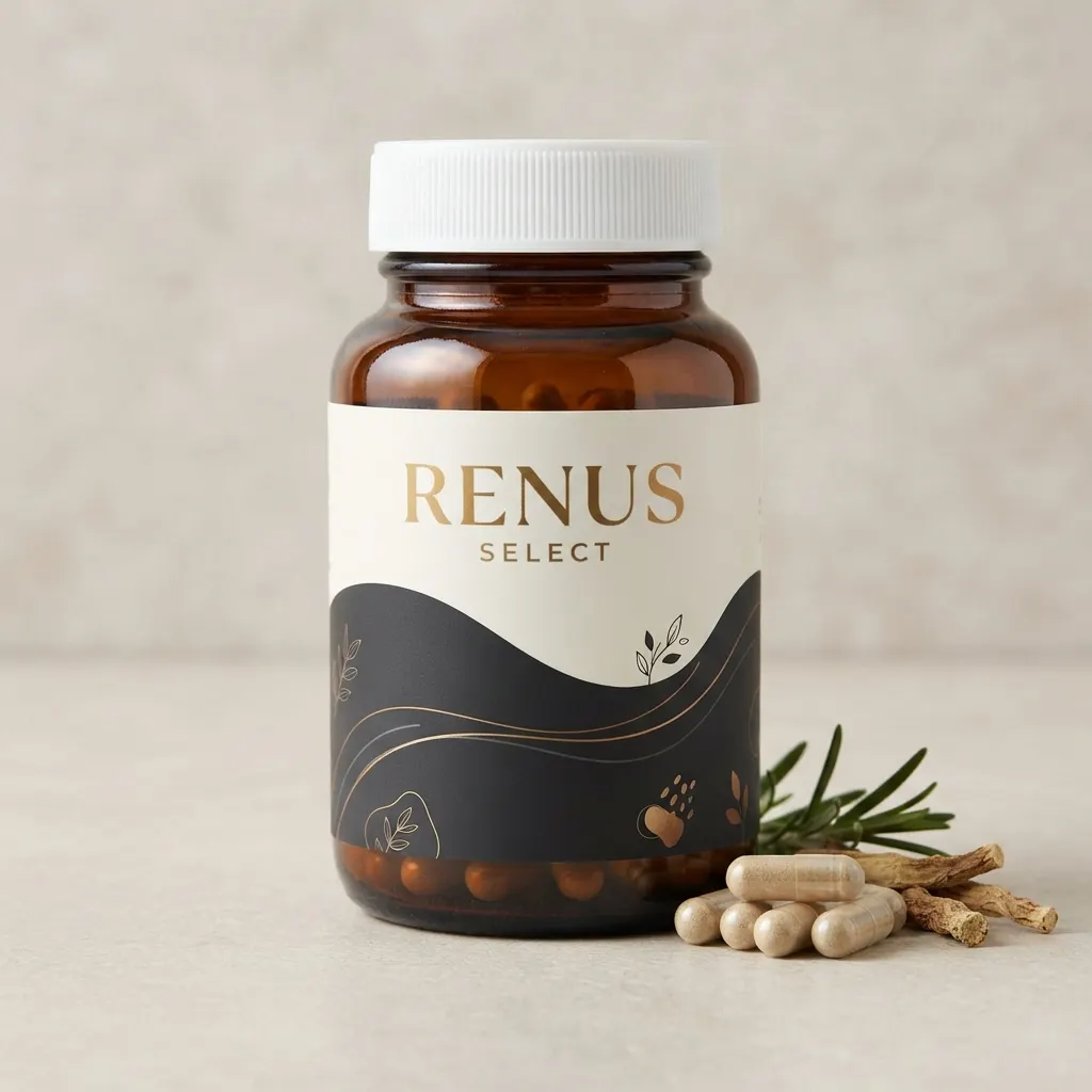 Renus Select bottle with vitamins